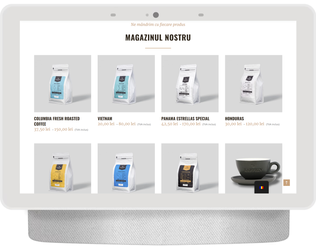 kaffein website ecommerce